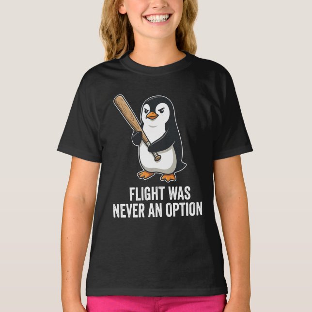 T-shirt Conception drôle de manchot oiseau incapable de vo (Devant)