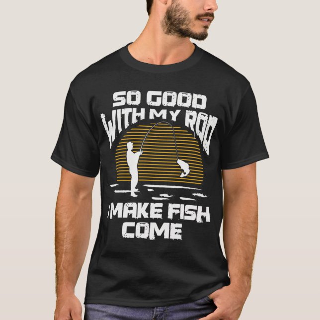 T-shirt Conception drôle de pêche pour hommes (Devant)