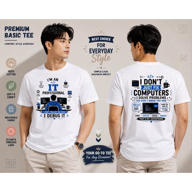 T-shirt Conception drôle de professionnel de l'informatiqu (Créateur téléchargé)