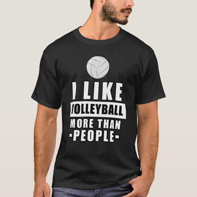 T-shirt Conception drôle de volleyball (Devant)