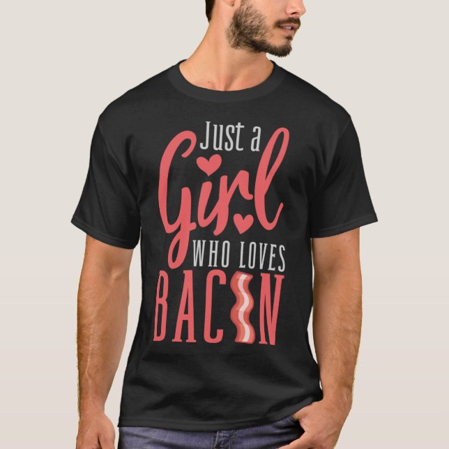 T-shirt Conception Drôle Pour Amateurs De Bacon Femme Fill (Devant)