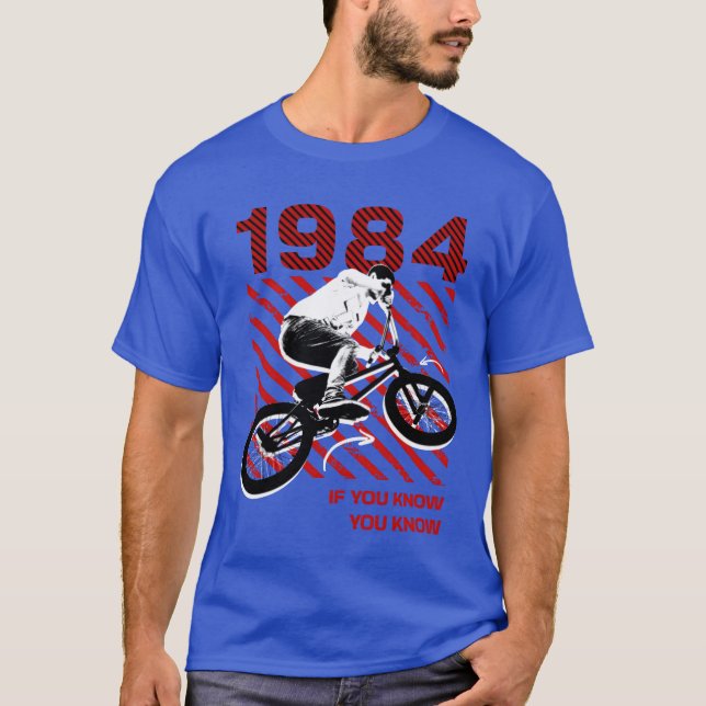 T-shirt Conception drôle pour les 40 ans de BMX 1984 (Devant)