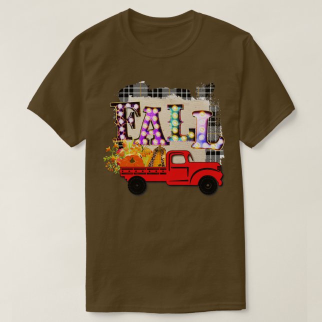 T-shirt Conception du camion automnal (Design devant)