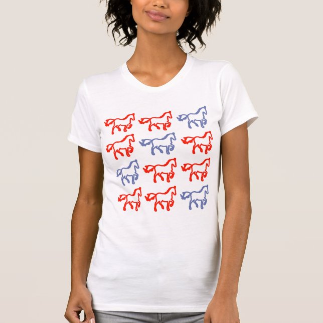 T-shirt Conception du Cheval du zodiaque chinois (Devant)