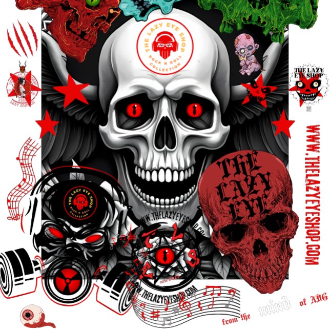 T-shirt Conception du collage du crâne (Créateur téléchargé)