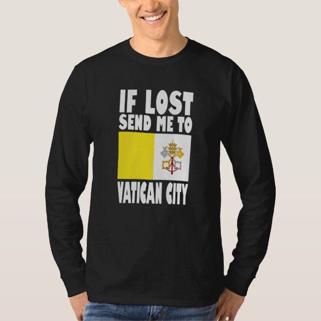 T-shirt Conception du drapeau de la Cité du Vatican  Si pe (Devant)