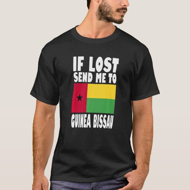 T-shirt Conception du drapeau de la Guinée-Bissau Si perdu (Devant)
