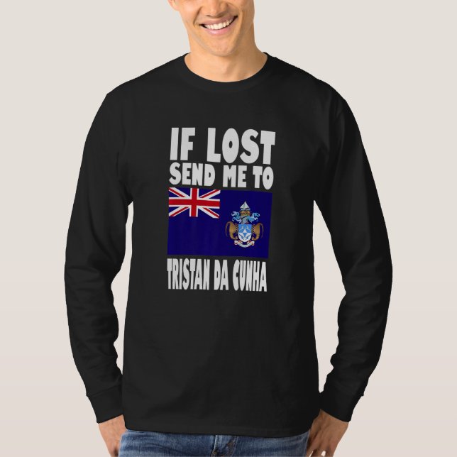 T-shirt Conception du drapeau de Tristan Da Cunha  Si perd (Devant)