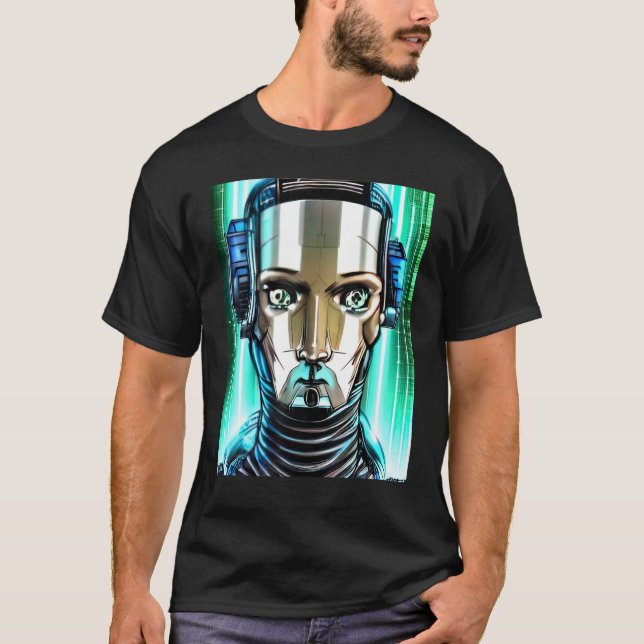 T-shirt Conception du Geek informatique Cyberpunk Hacker (Devant)