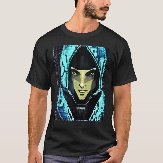 T-shirt Conception du Geek informatique Cyberpunk Hacker_2 (Devant)