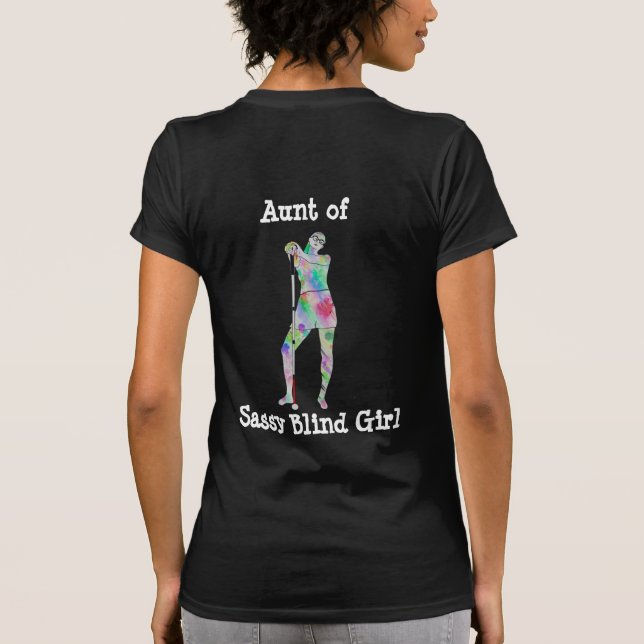 T-shirt Conception du jour de sécurité de la canne blanche (Dos)