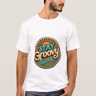 T-shirt Conception du logo 3D "Stay Super" - années 1970