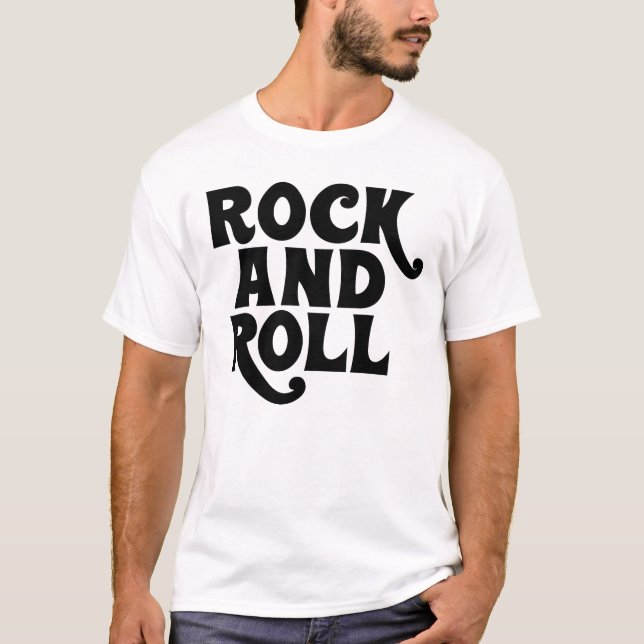 T-shirt Conception du logo de la musique rock et roll (Devant)