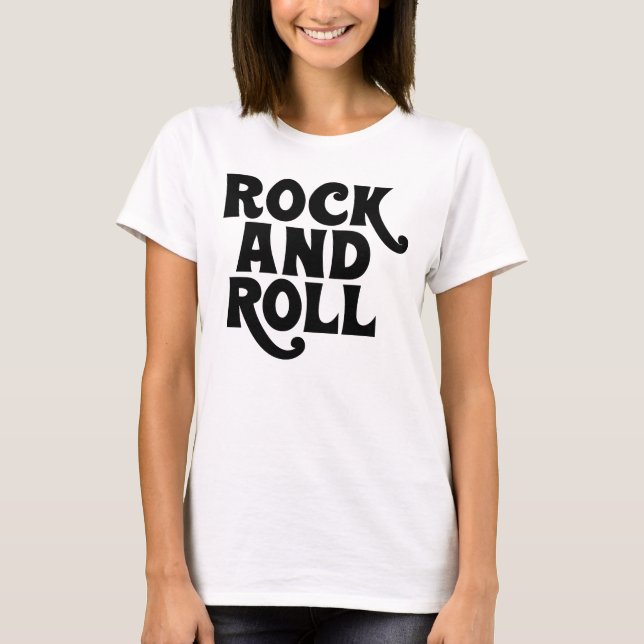 T-shirt Conception du logo de la musique rock et roll (Devant)