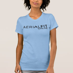 T-shirt Conception du logo en ligne Aérien (texte noir)
