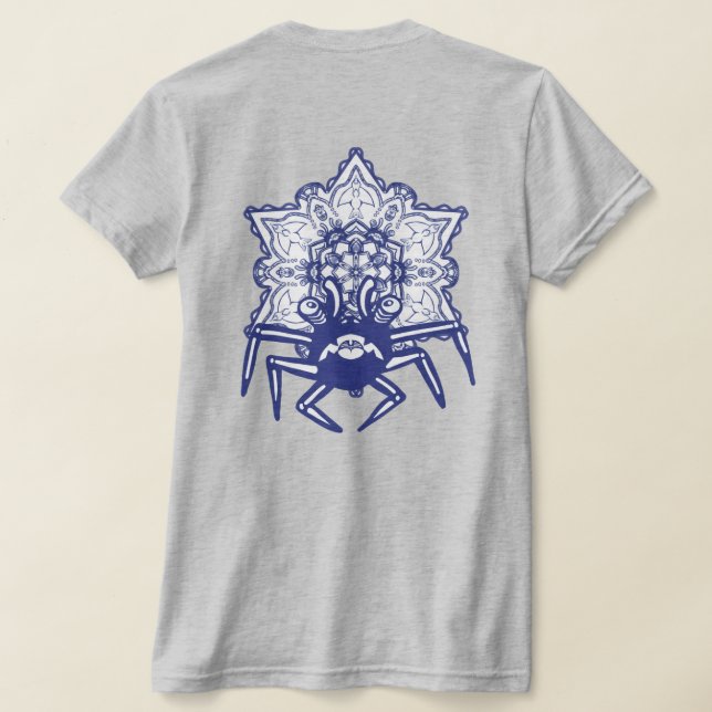 T-shirt Conception du monstre de crabe bleu (Couchage Retour)