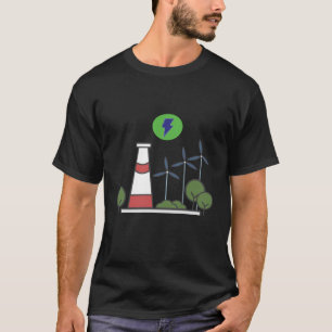 T-shirt Conception du plante nucléaire