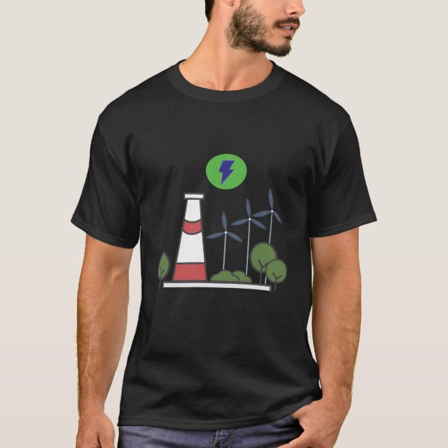 T-shirt Conception du plante nucléaire (Devant)