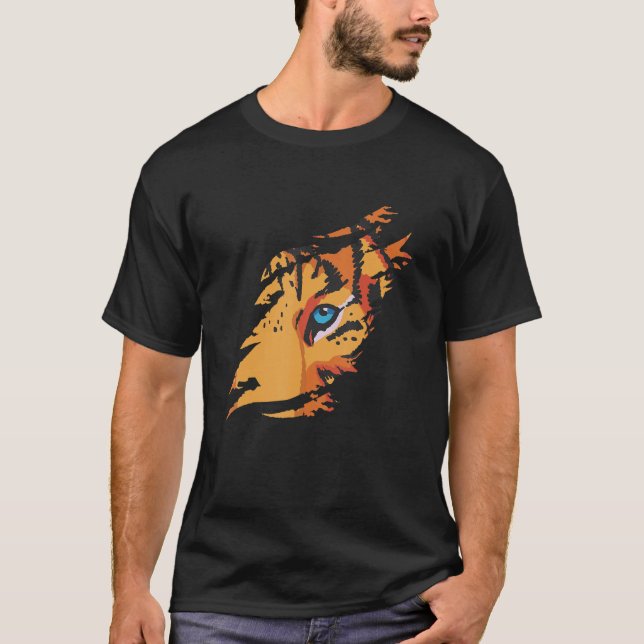 T-shirt Conception du prédateur de tigre (Devant)
