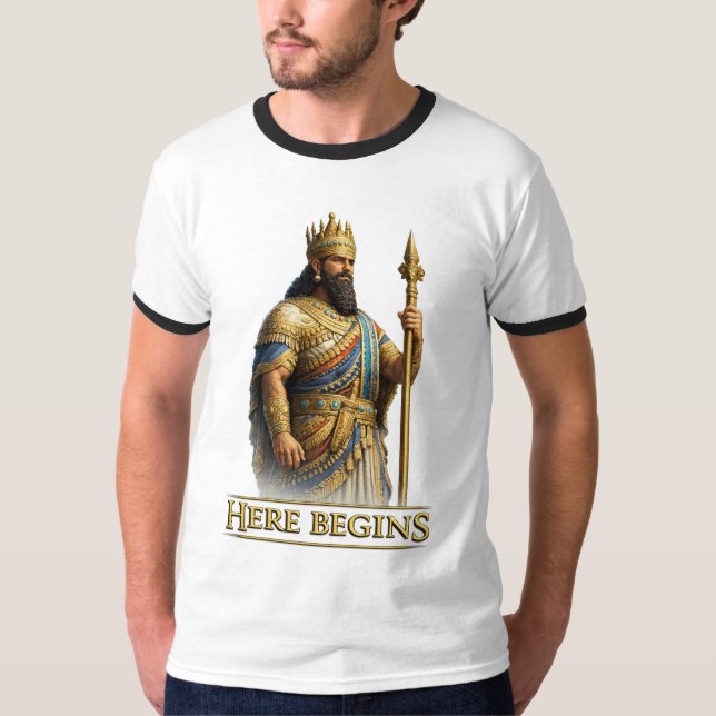 T-shirt Conception du roi de Babylone – Esthétique de l'em (Devant)