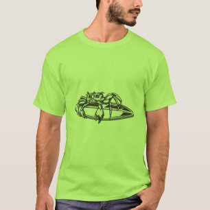 T-shirt Conception du Surf Vintage du crabe de surf