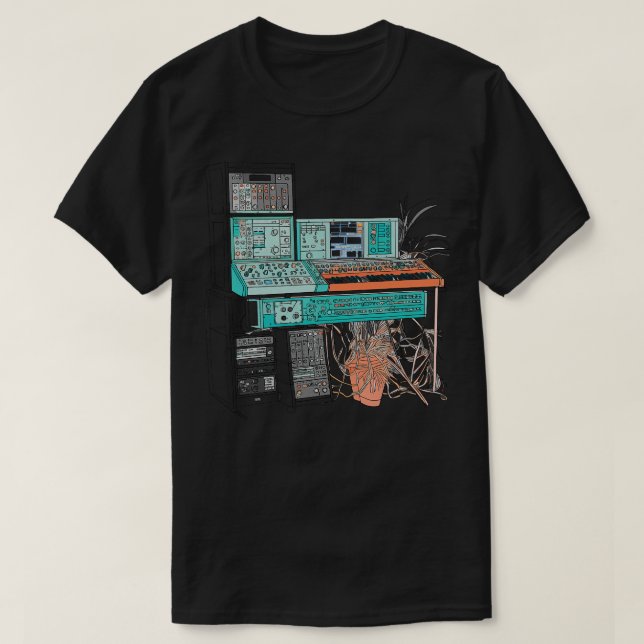 T-shirt Conception du ventilateur de synthétiseur modulair (Design devant)
