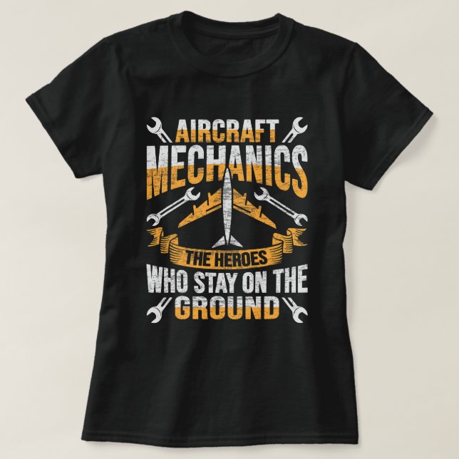 T-shirt Conception d'un héros de mécanicien d'aéronef pour (Design devant)