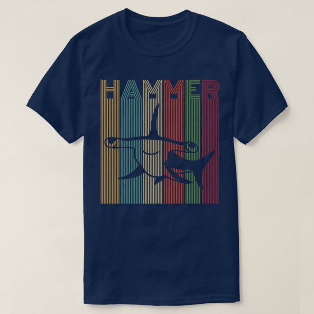 T-shirt Conception d'un marteau pour un amoureux du requin (Design devant)