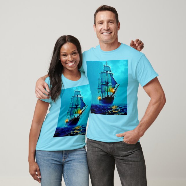 T-shirt Conception d'un voyage en mer de grande taille (Unisexe)