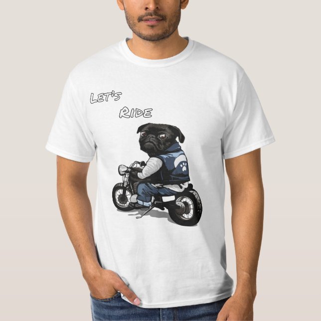 T-shirt Conception d'une chemise de moto-chien (Devant)
