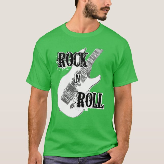 T-shirt Conception d'une guitare électrique Rock and Roll  (Devant)
