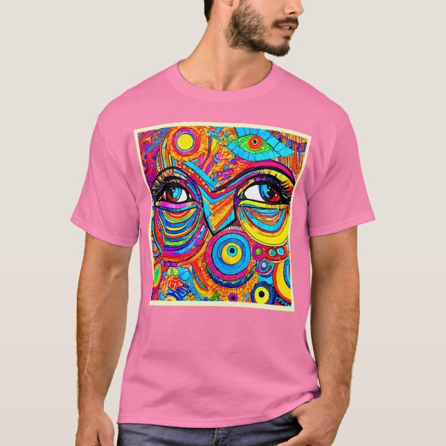 T-shirt Conception d'une vue oeil psychédélique (Devant)