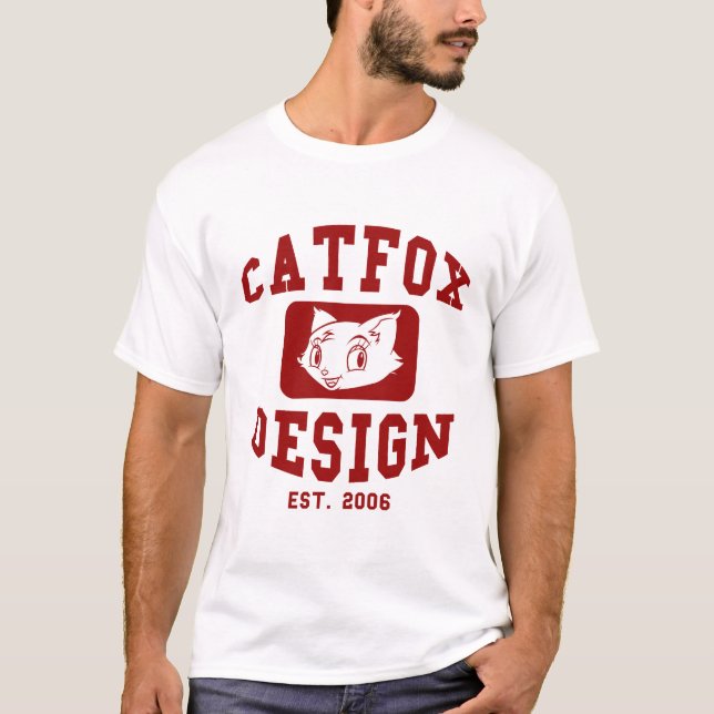 T-shirt Conception d'université de Catfox (Devant)