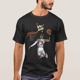 T-shirt Conception dynamique du basket-ball Slam Dunk