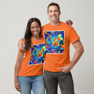 T-shirt Conception dynamique du monde des poissons sous-ma