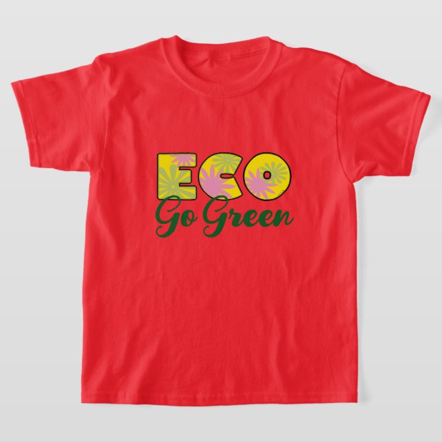 T-shirt Conception Éco Rétro Verte (Poser)