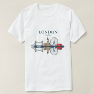 T-shirt Conception Élégante de Paysage Urbain Skyline Mini