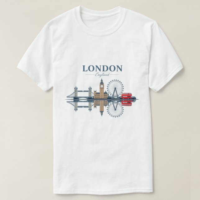 T-shirt Conception Élégante de Paysage Urbain Skyline Mini (Design devant)
