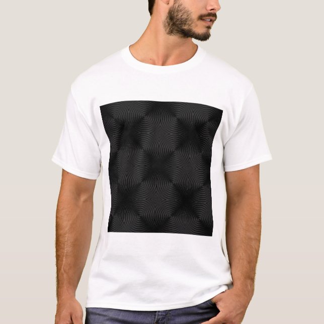 T-shirt Conception élégante et noire de cercles (Devant)