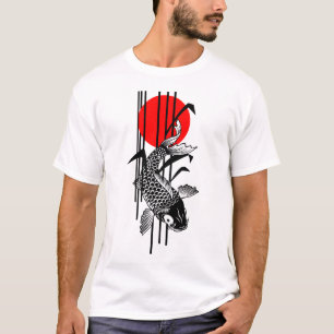T-shirt Conception en bambou - poisson de Nishikigoi - de