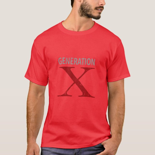 T-shirt Conception en détresse de la génération X rétro (Devant)