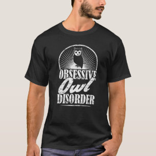T-shirt Conception en détresse rétro Trouble du Hibou Obse