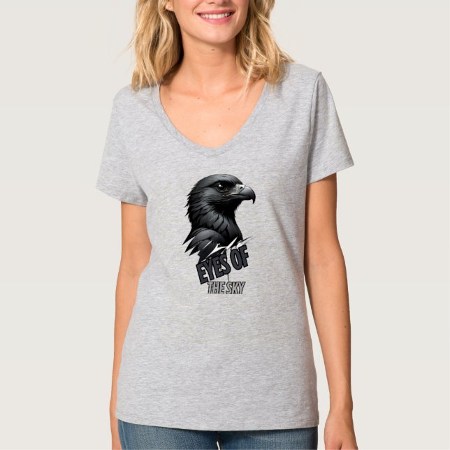 T-shirt Conception en gras d'aigle monochrome (Devant)