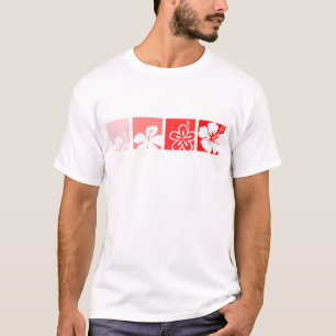 T-shirt Conception en pastel de ketmie rouge