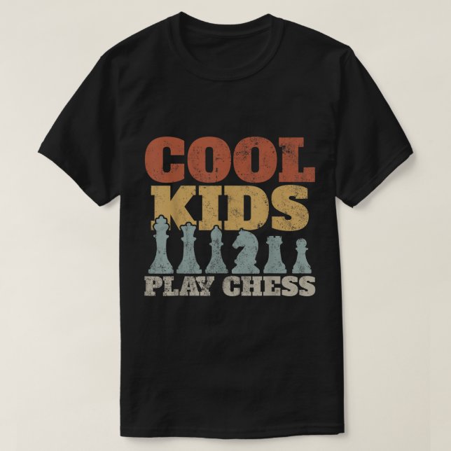 T-shirt Conception Enfants Cool Jouent aux Échecs (Design devant)