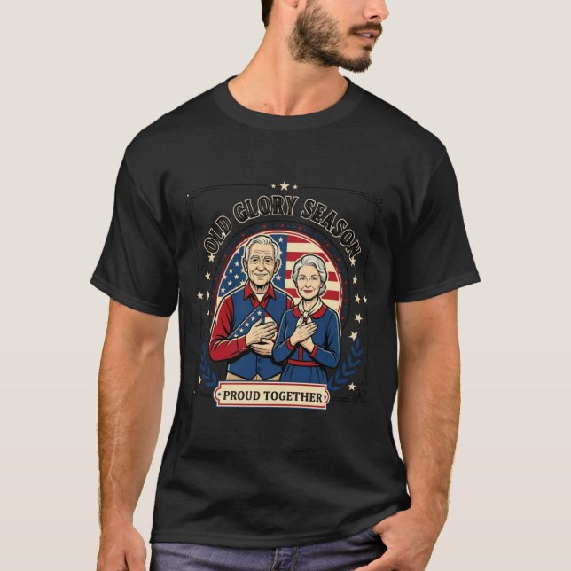 T-shirt Conception ensemble fièrement patriotique vintage  (Devant)