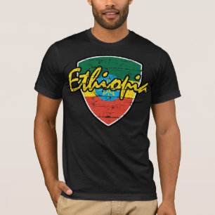 T-shirt Conception éthiopienne de bouclier de drapeau