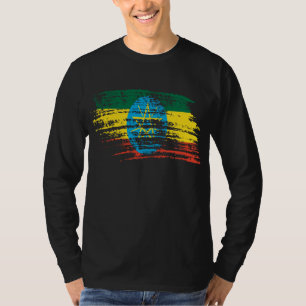 T-shirt Conception éthiopienne fraîche de drapeau