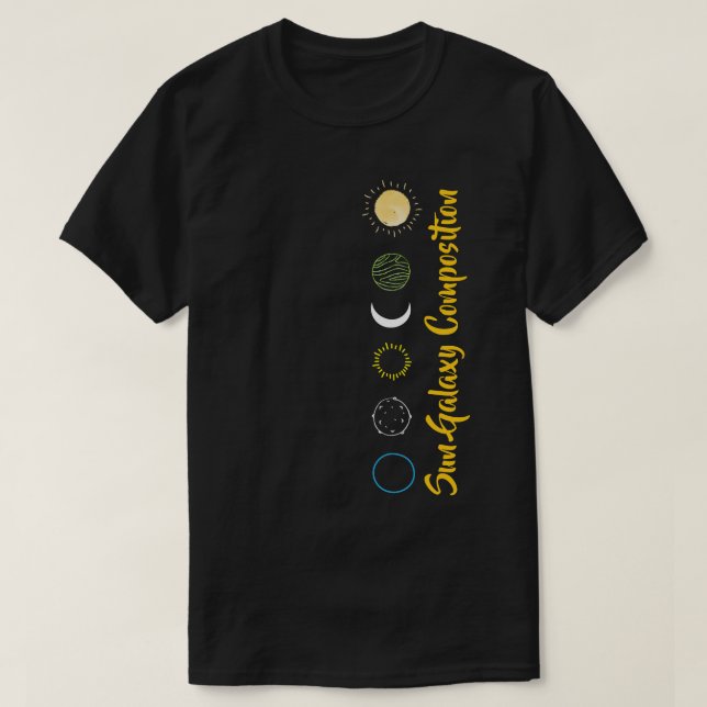 T-shirt Conception étonnante de la combinaison Sun Galaxy (Design devant)
