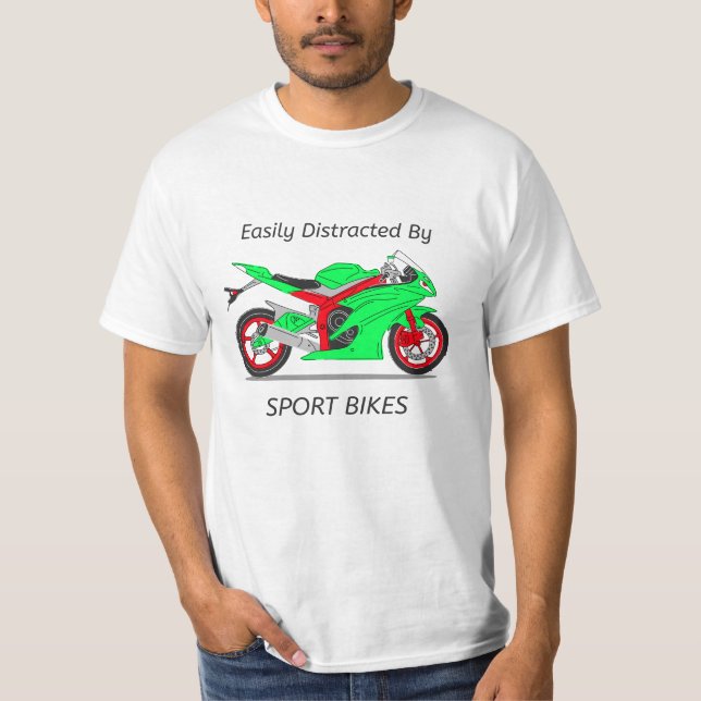 T-shirt Conception "Facilement Distrait Par Les Vélos De S (Devant)